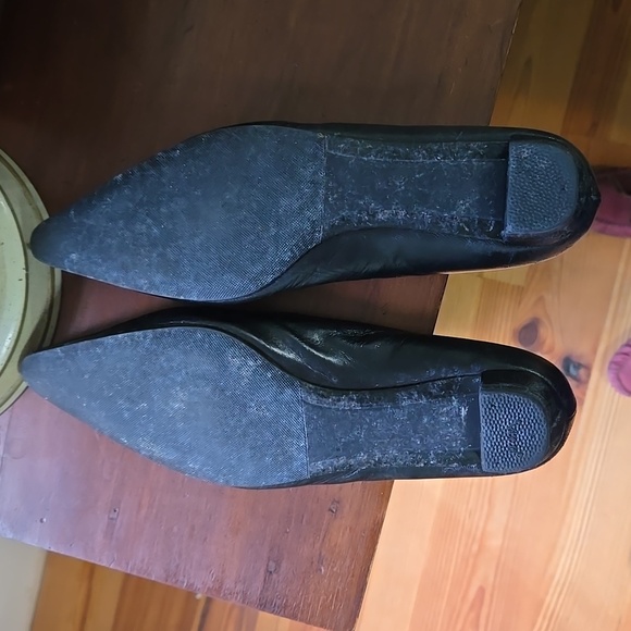 PRADA black flats silver bars sz 38.5 - Picture 4 of 7